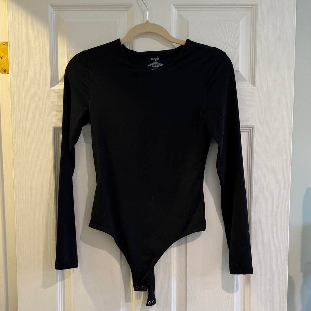 nuuds Black Long Sleeve Bodysuit